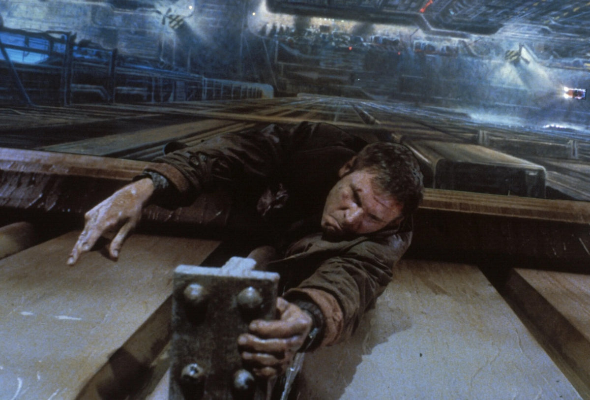 Blade Runner 1982 Movie Poster | Deckard Falling beneath a Vehicle - Movies & TV Poster
