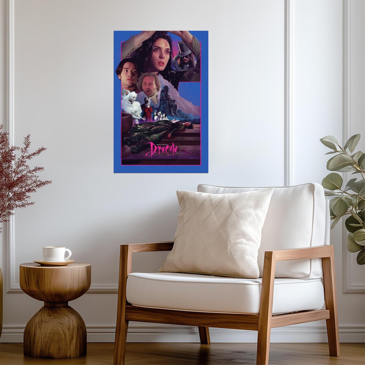 Bram Stoker's Dracula 1992 Movie Poster | Mina and Dracula Collage - Movies & TV Poster