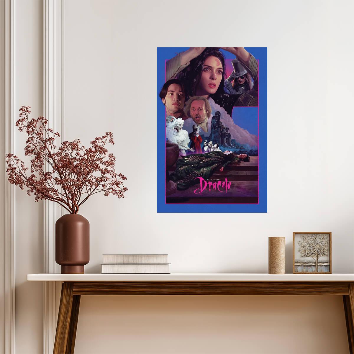 Bram Stoker's Dracula 1992 Movie Poster | Mina and Dracula Collage - Movies & TV Poster