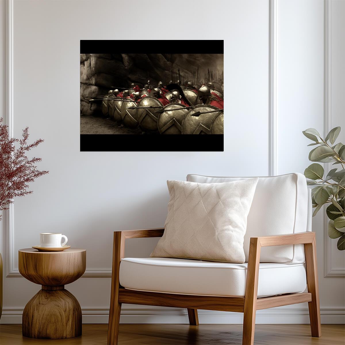 300 Poster | Spartan Shield Formation Battle Scene - Movies & TV Poster