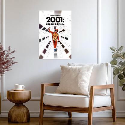2001: A Space Odyssey Poster | Astronaut in White Space Corridor - Movies & TV Poster