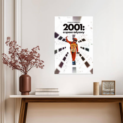2001: A Space Odyssey Poster | Astronaut in White Space Corridor - Movies & TV Poster