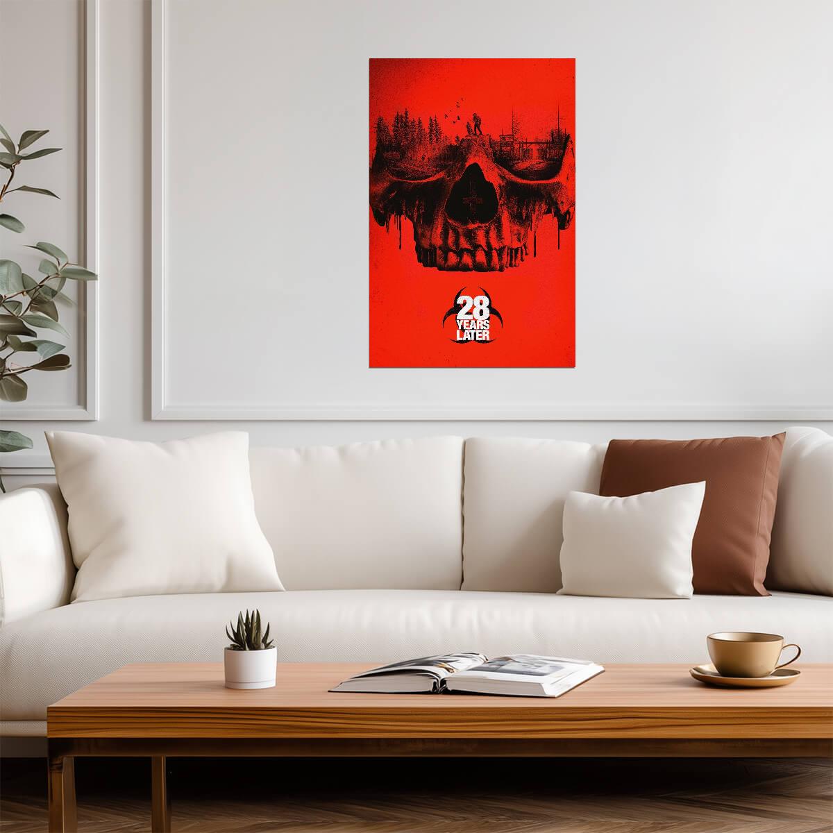 28 Years Later Poster | Skull and Forest Horror Illustration - Movies & TV Poster