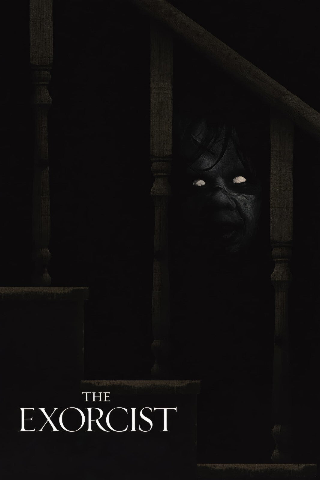 The Exorcist 1973 Movie Poster | Demon Face Behind the Staircase - Movies & TV Poster