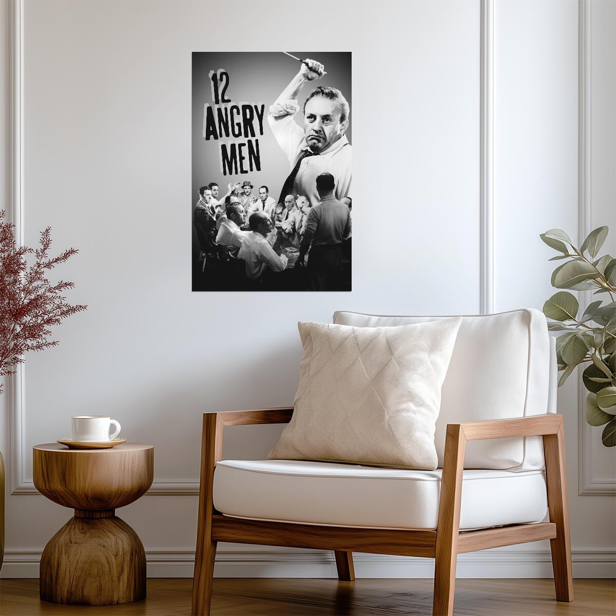12 Angry Men Poster | Lee J. Cobb Jury Scene | Black and White Photo Print - Movies & TV Poster