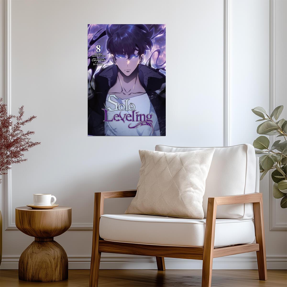 Solo Leveling Poster | Sung Jinwoo | Manhwa Volume 8 Cover - Anime Poster