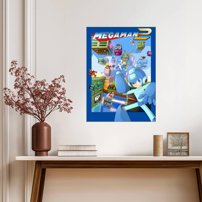 Mega Man 2 Poster | 1988 Game Cover Art - Video Games Poster