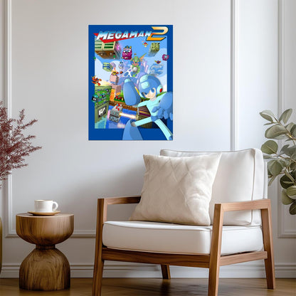 Mega Man 2 Poster | 1988 Game Cover Art - Video Games Poster