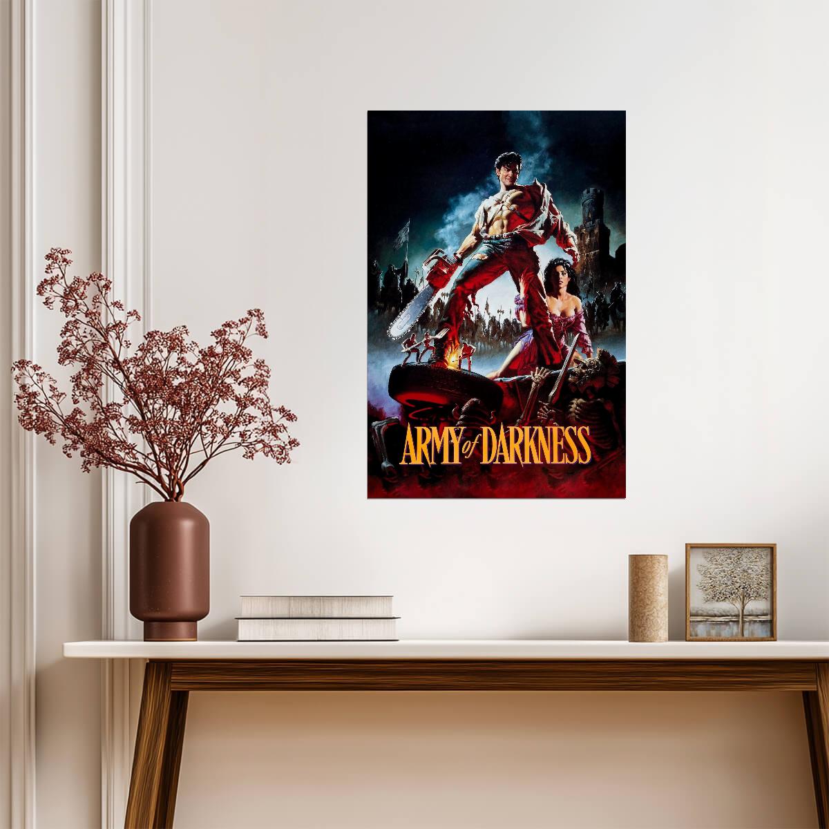 Army of Darkness Movie Poster | Ash and Sheila Above the Deadites - Movies & TV Poster