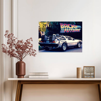 Back to the Future Movie Poster | DeLorean Street Scene - Movies & TV Poster