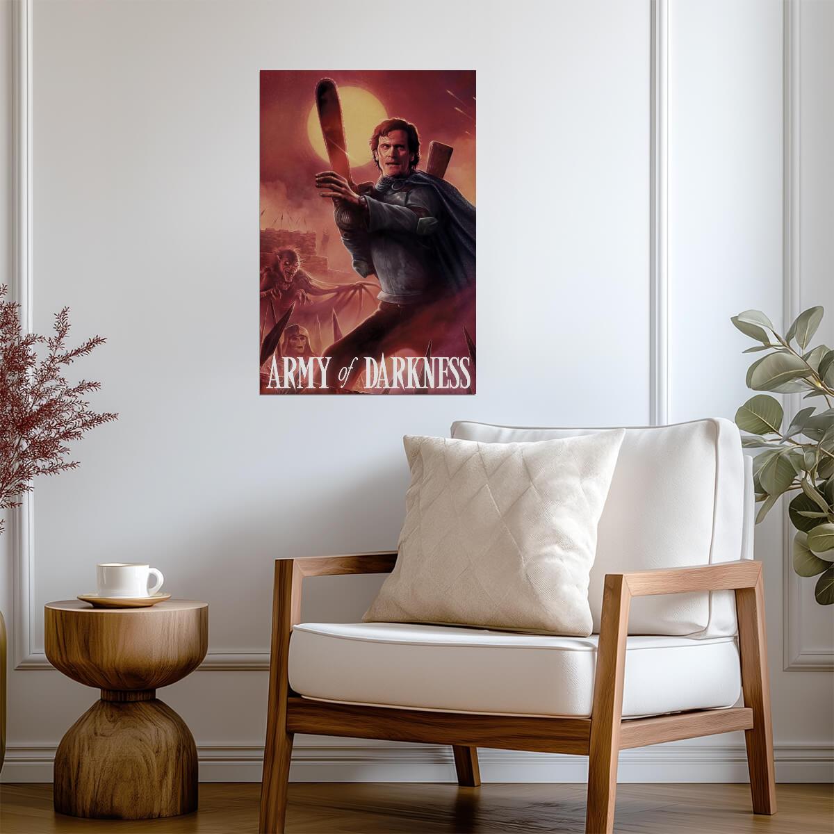 Army of Darkness Movie Poster | Ash with a Sawed-Off Shotgun - Movies & TV Poster