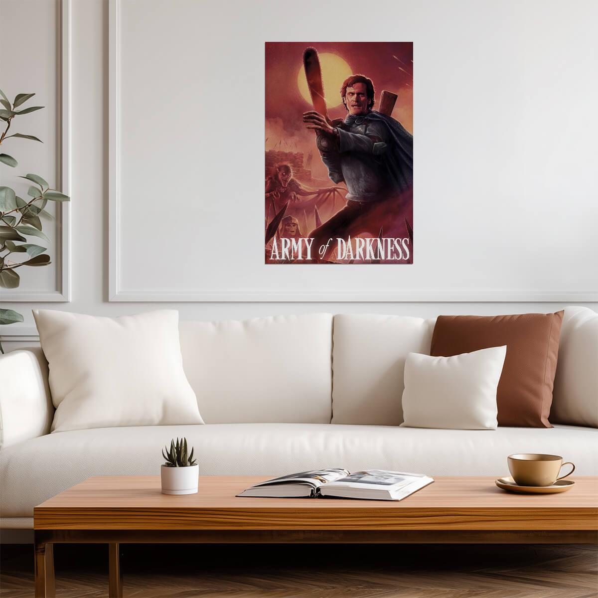 Army of Darkness Movie Poster | Ash with a Sawed-Off Shotgun - Movies & TV Poster