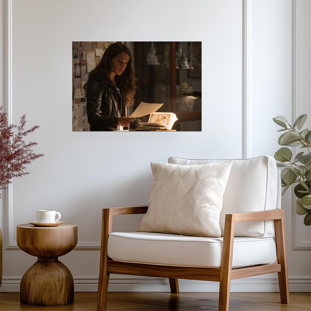 Tomb Raider 2018 Movie Poster | Lara Croft Examining Her Father's Papers - Movies & TV Poster