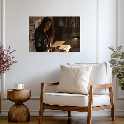Tomb Raider 2018 Movie Poster | Lara Croft Examining Her Father's Papers - Movies & TV Poster