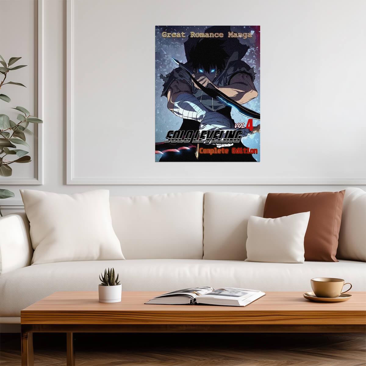 Solo Leveling Poster | Sung Jinwoo with a Dagger | Manhwa Cover Art - Anime Poster