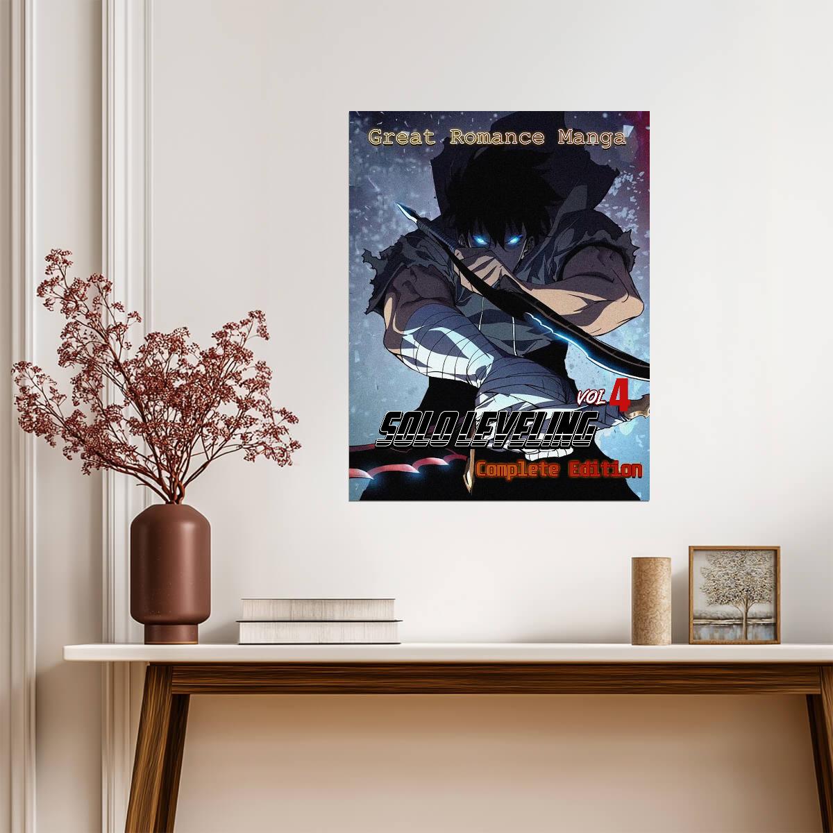 Solo Leveling Poster | Sung Jinwoo with a Dagger | Manhwa Cover Art - Anime Poster