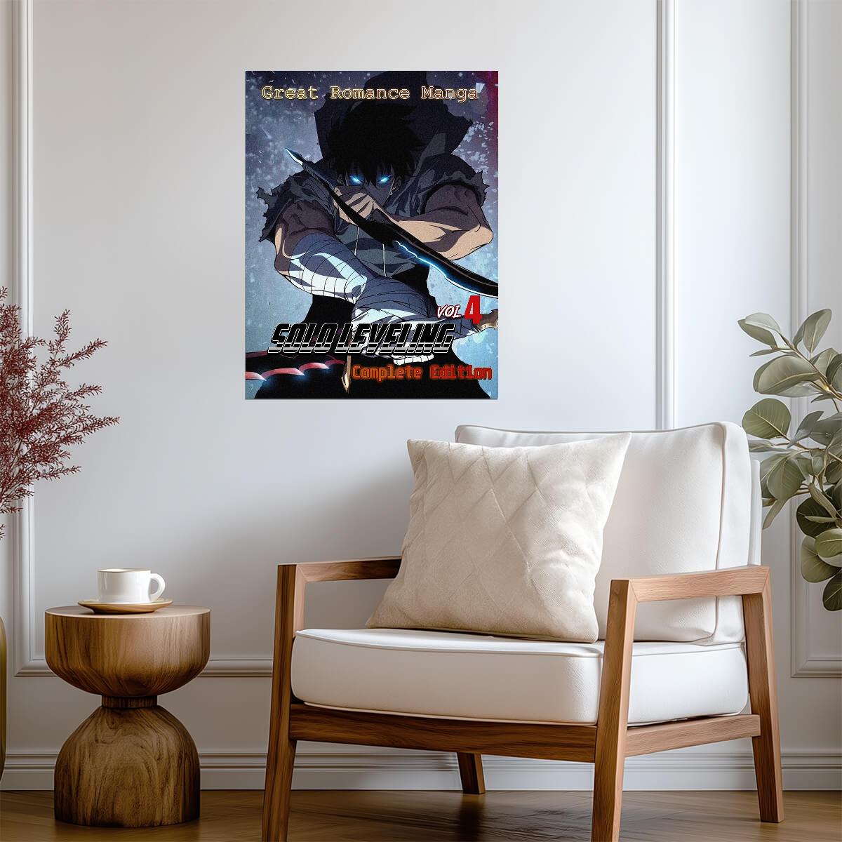 Solo Leveling Poster | Sung Jinwoo with a Dagger | Manhwa Cover Art - Anime Poster