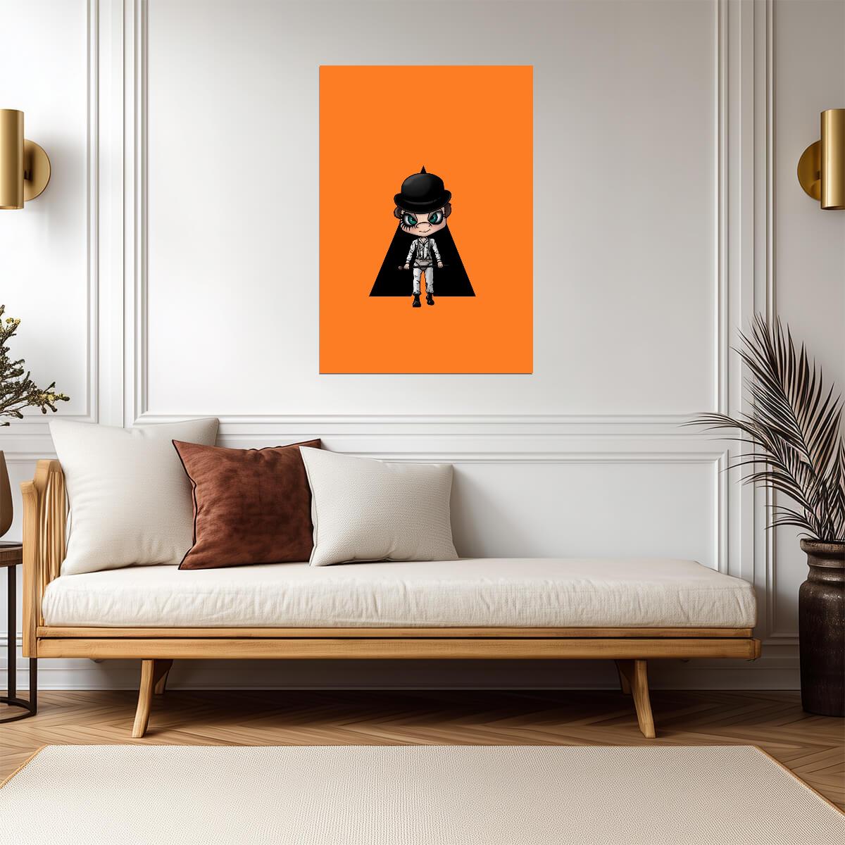 A Clockwork Orange Alex DeLarge Poster | Chibi Illustration Print - Movies & TV Poster