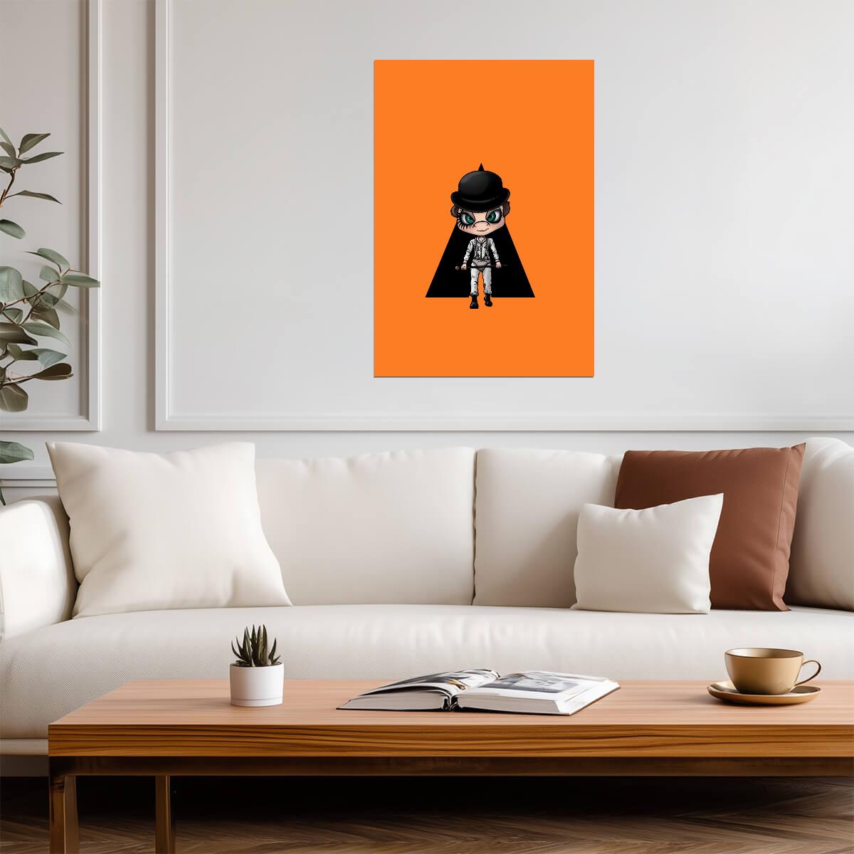 A Clockwork Orange Alex DeLarge Poster | Chibi Illustration Print - Movies & TV Poster