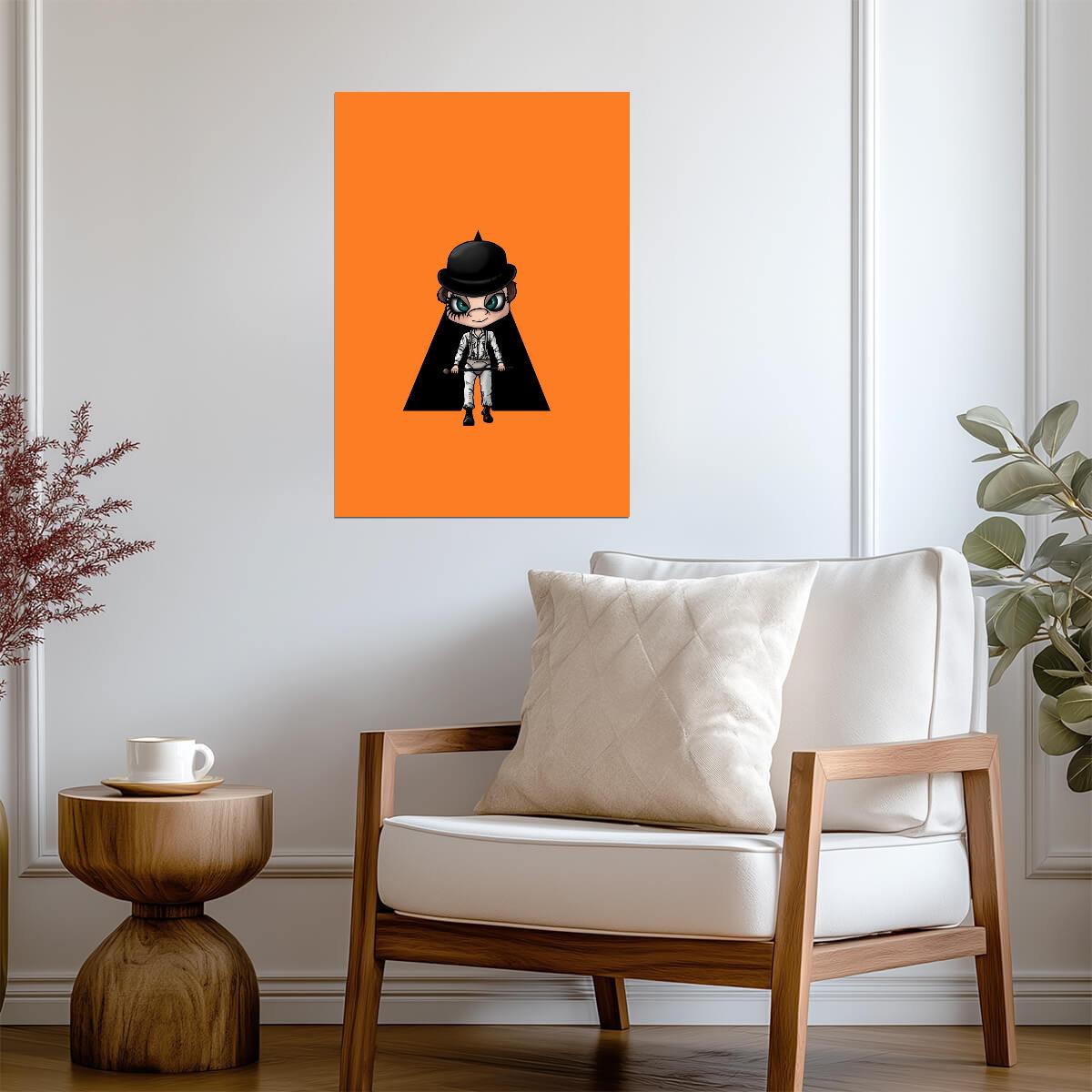 A Clockwork Orange Alex DeLarge Poster | Chibi Illustration Print - Movies & TV Poster