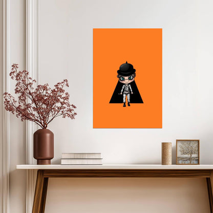 A Clockwork Orange Alex DeLarge Poster | Chibi Illustration Print - Movies & TV Poster