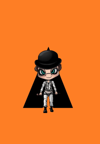 A Clockwork Orange Alex DeLarge Poster | Chibi Illustration Print - Movies & TV Poster