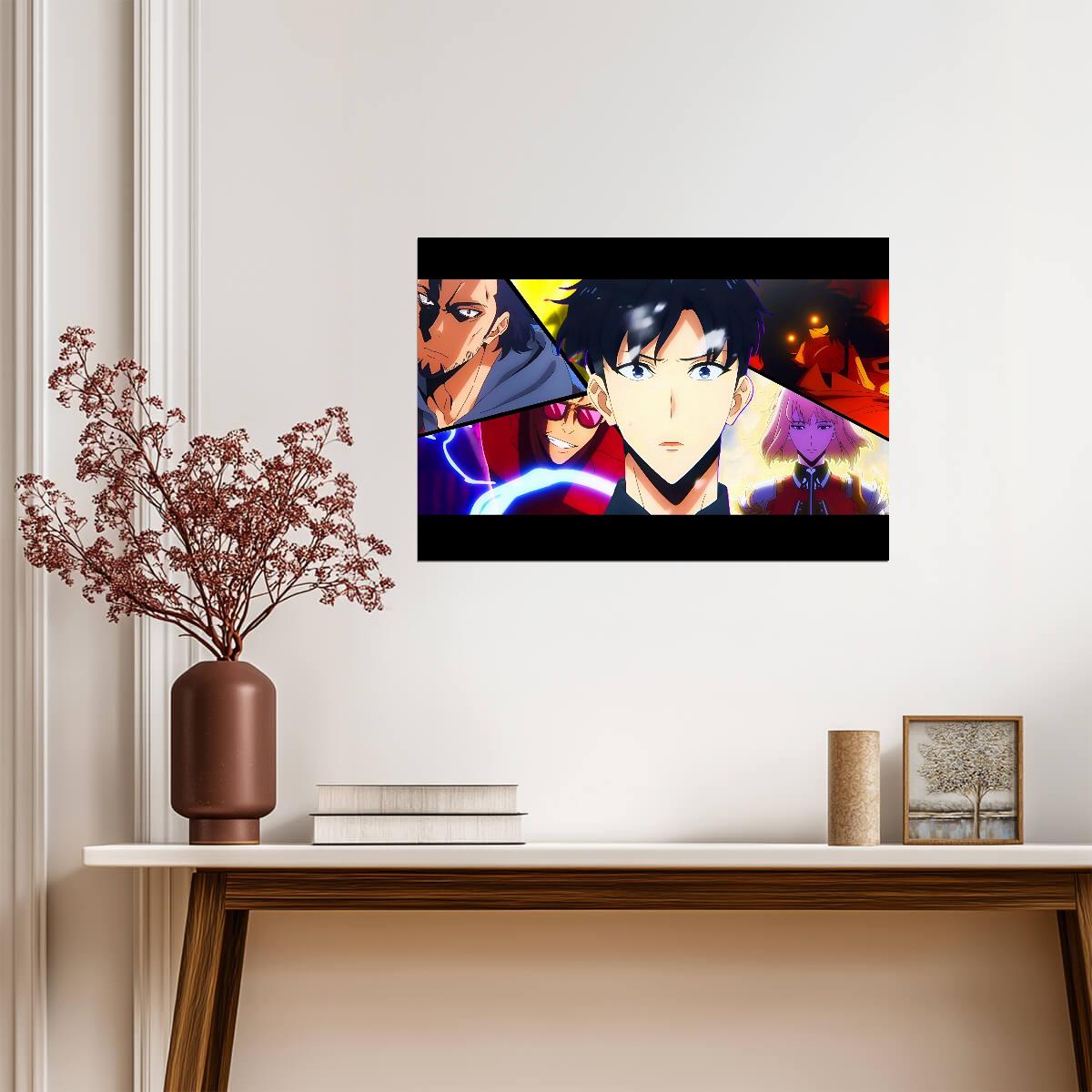 Solo Leveling Anime Poster | Sung Jinwoo and the Hunters - Anime Poster