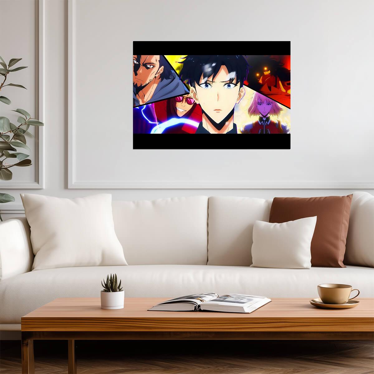 Solo Leveling Anime Poster | Sung Jinwoo and the Hunters - Anime Poster