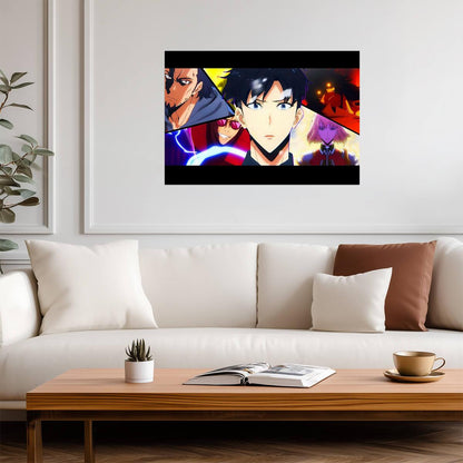 Solo Leveling Anime Poster | Sung Jinwoo and the Hunters - Anime Poster