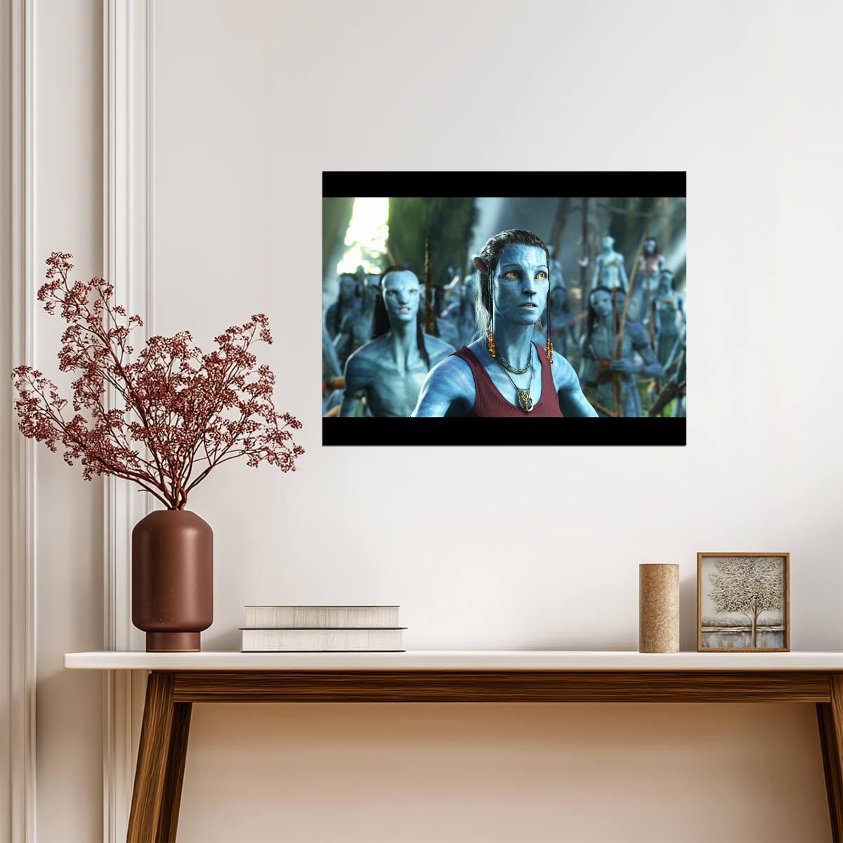 Avatar 2009 Movie Poster | Na'vi Woman among the Clan - Movies & TV Poster