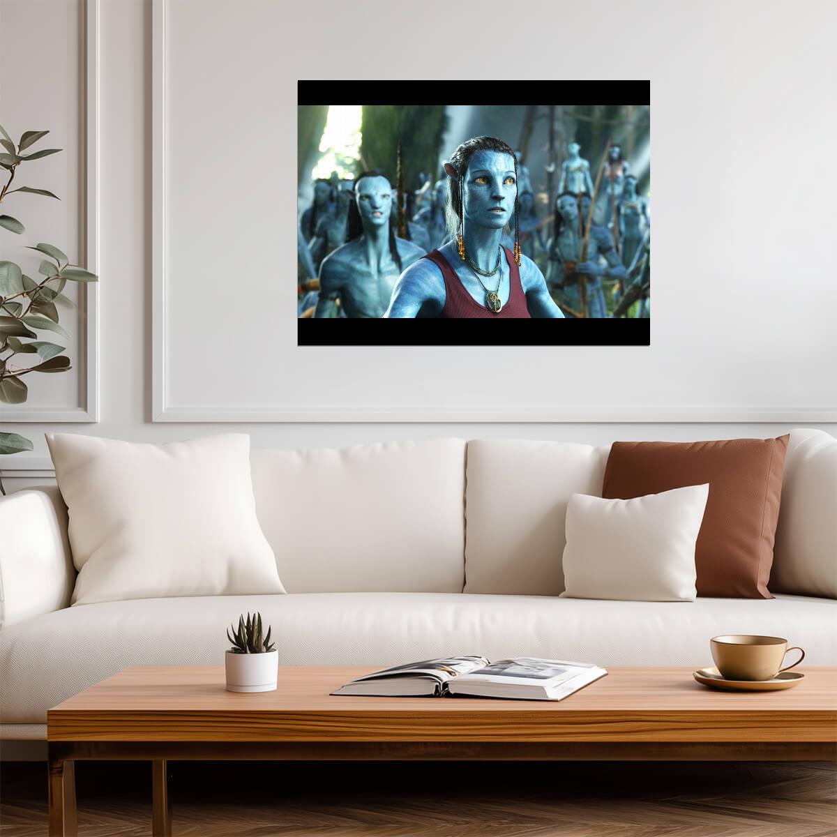 Avatar 2009 Movie Poster | Na'vi Woman among the Clan - Movies & TV Poster
