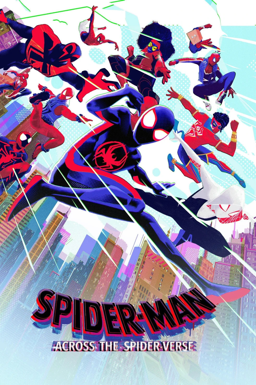 Spider-Man Across the Spider-Verse Movie Poster | Miles and the Spider Society Illustration - Movies & TV Poster