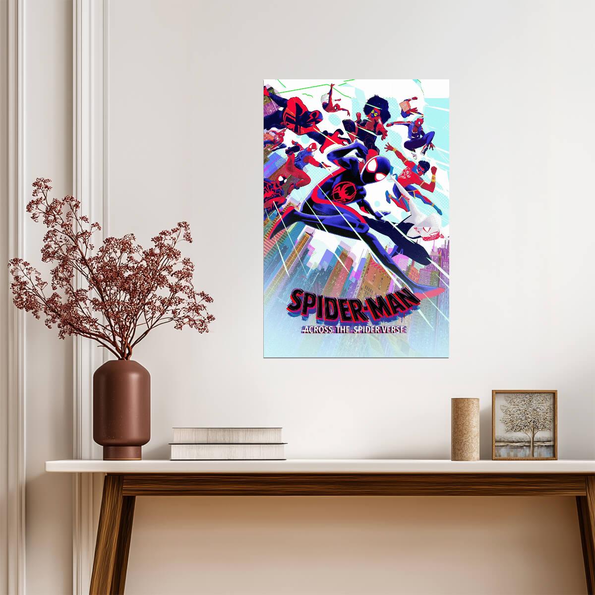 Spider-Man Across the Spider-Verse Movie Poster | Miles and the Spider Society Illustration - Movies & TV Poster
