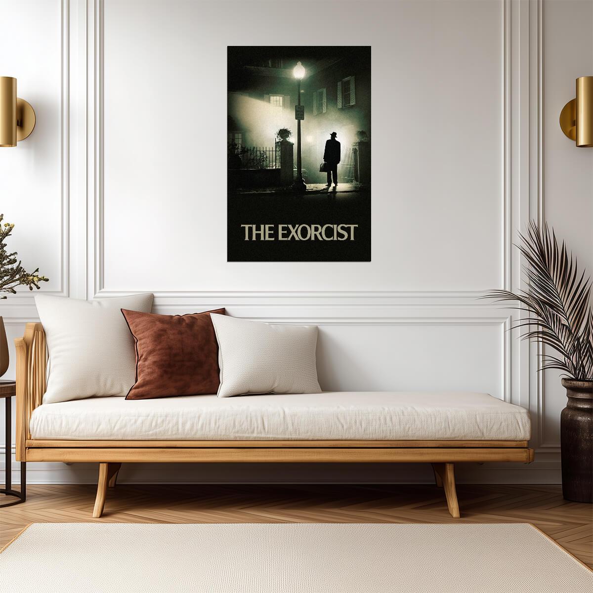 The Exorcist 1973 Movie Poster | Father Merrin Under the Streetlamp - Movies & TV Poster