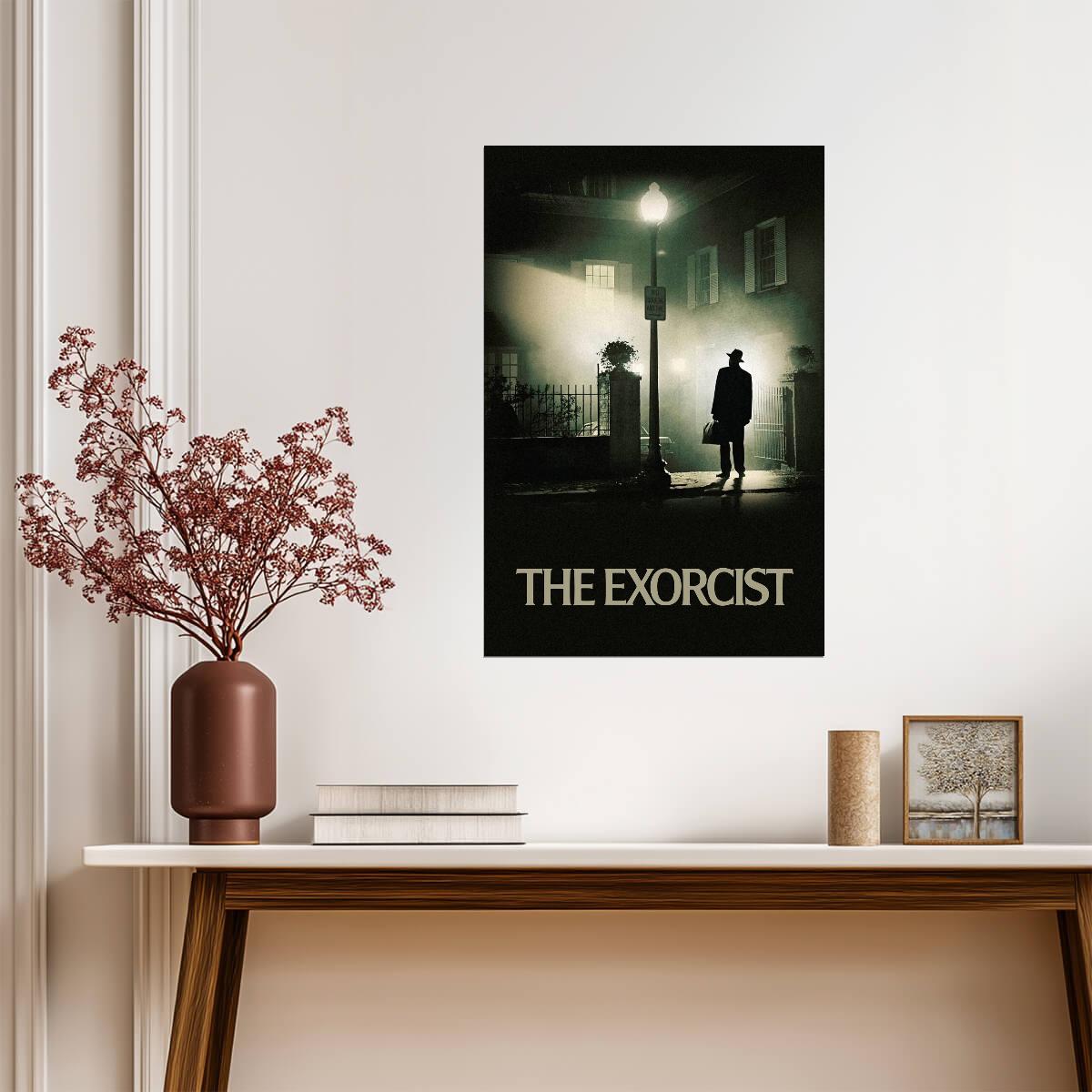 The Exorcist 1973 Movie Poster | Father Merrin Under the Streetlamp - Movies & TV Poster