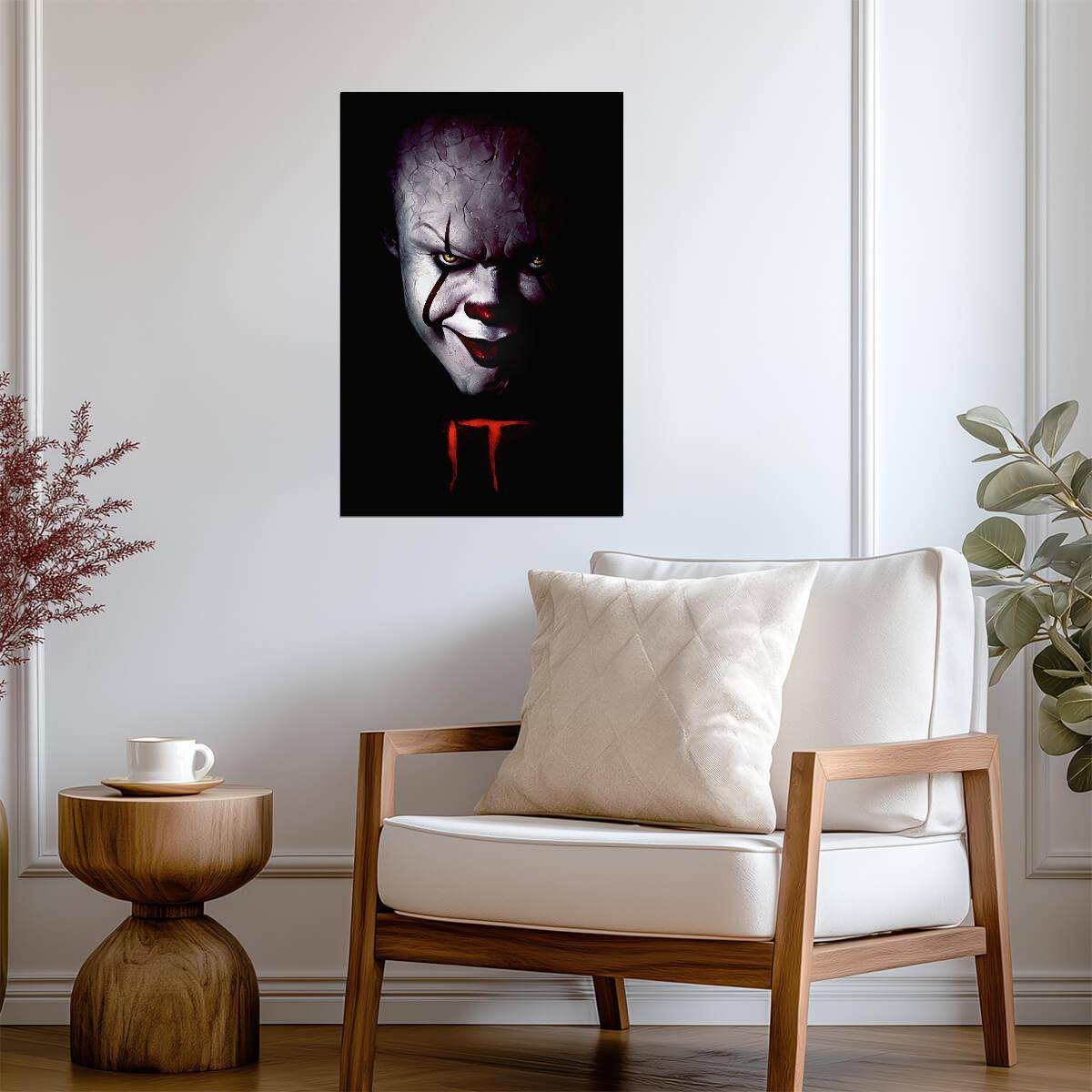 IT 2017 Movie Poster | Bill Skarsgard as Pennywise Portrait - Movies & TV Poster