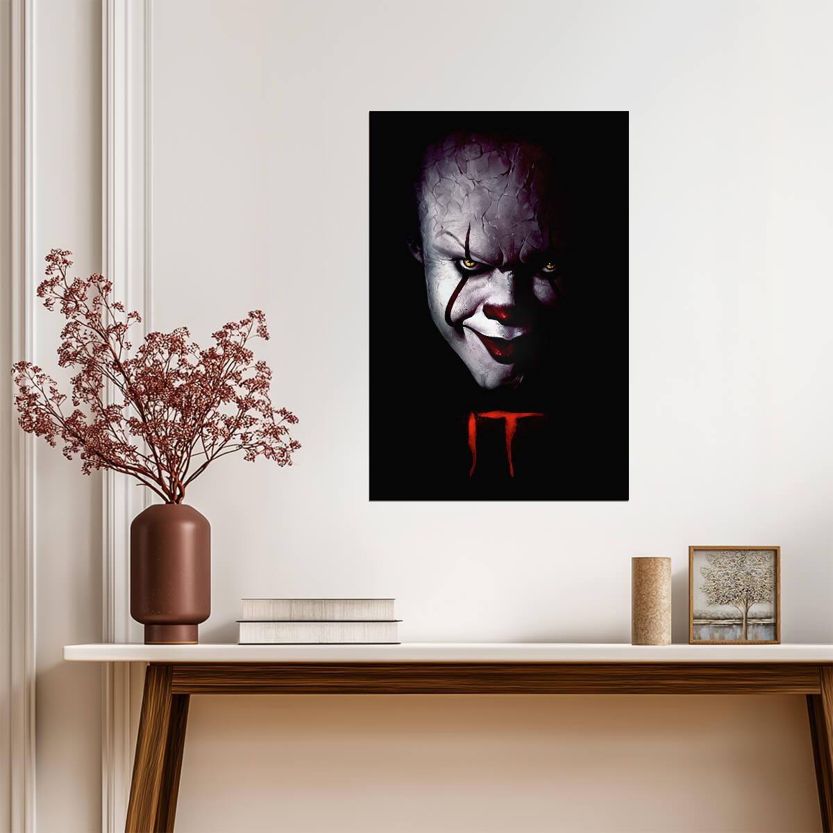 IT 2017 Movie Poster | Bill Skarsgard as Pennywise Portrait - Movies & TV Poster