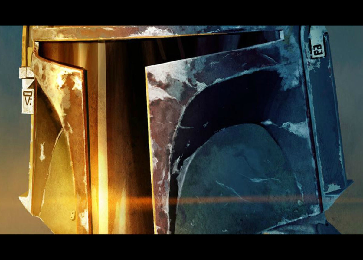 Star Wars Mandalorian Helmet Poster | Weathered Helmet Close-Up - Movies & TV Poster