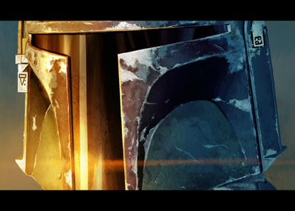 Star Wars Mandalorian Helmet Poster | Weathered Helmet Close-Up - Movies & TV Poster