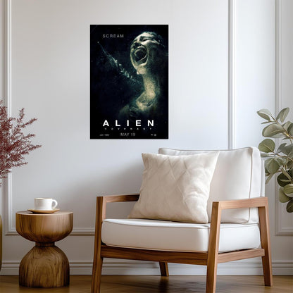 Alien Covenant Horror Movie Poster | Screaming Face - Movies & TV Poster