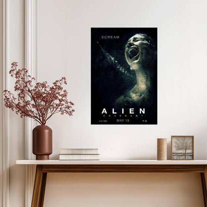 Alien Covenant Horror Movie Poster | Screaming Face - Movies & TV Poster