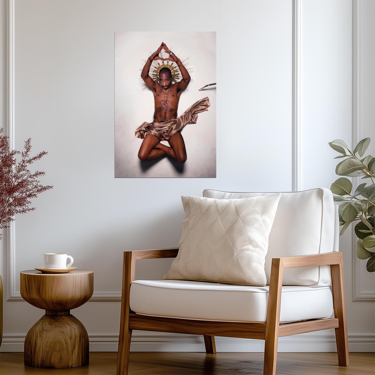 Tupac Shakur Halo Portrait Poster | Hip Hop Photo Print - Music Poster