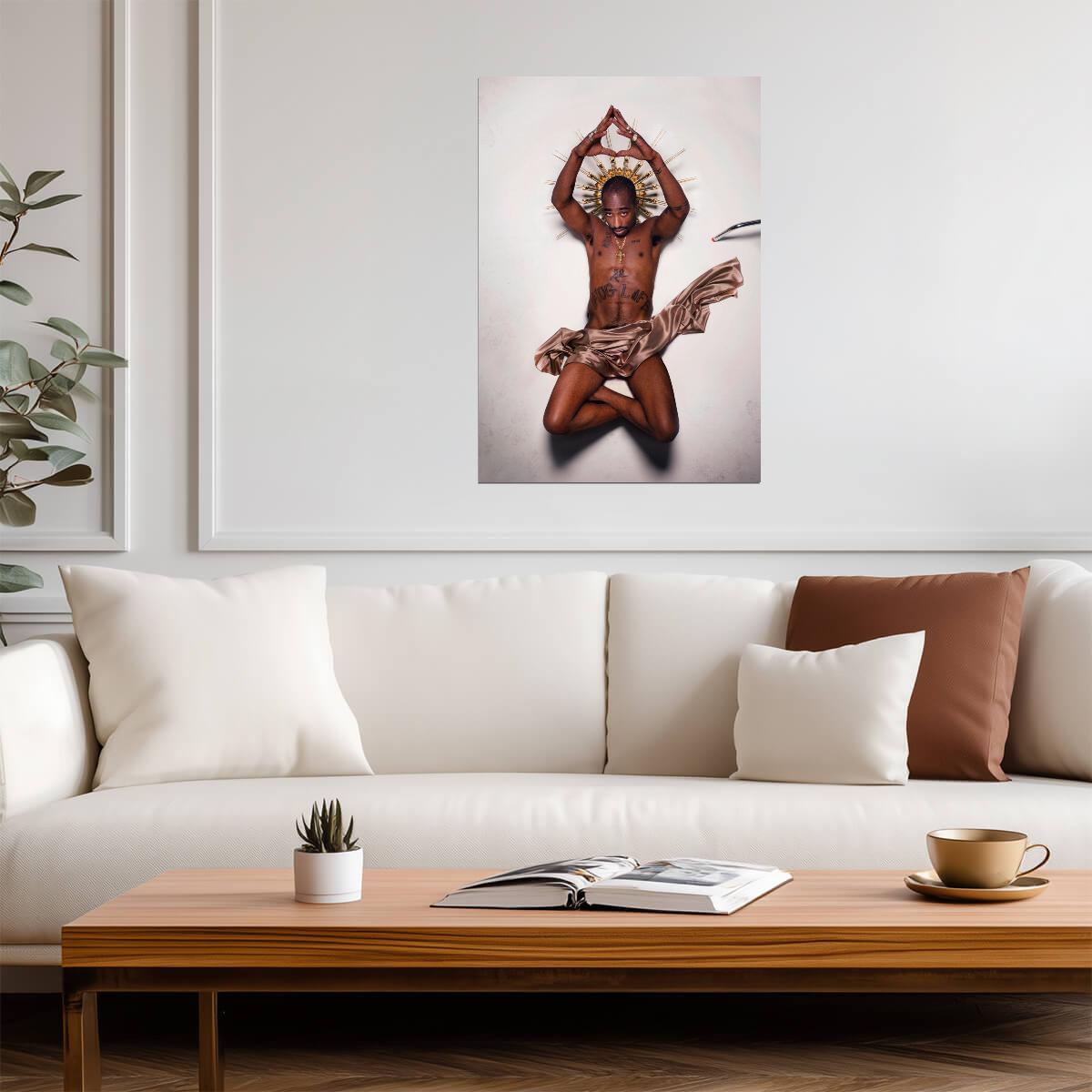 Tupac Shakur Halo Portrait Poster | Hip Hop Photo Print - Music Poster
