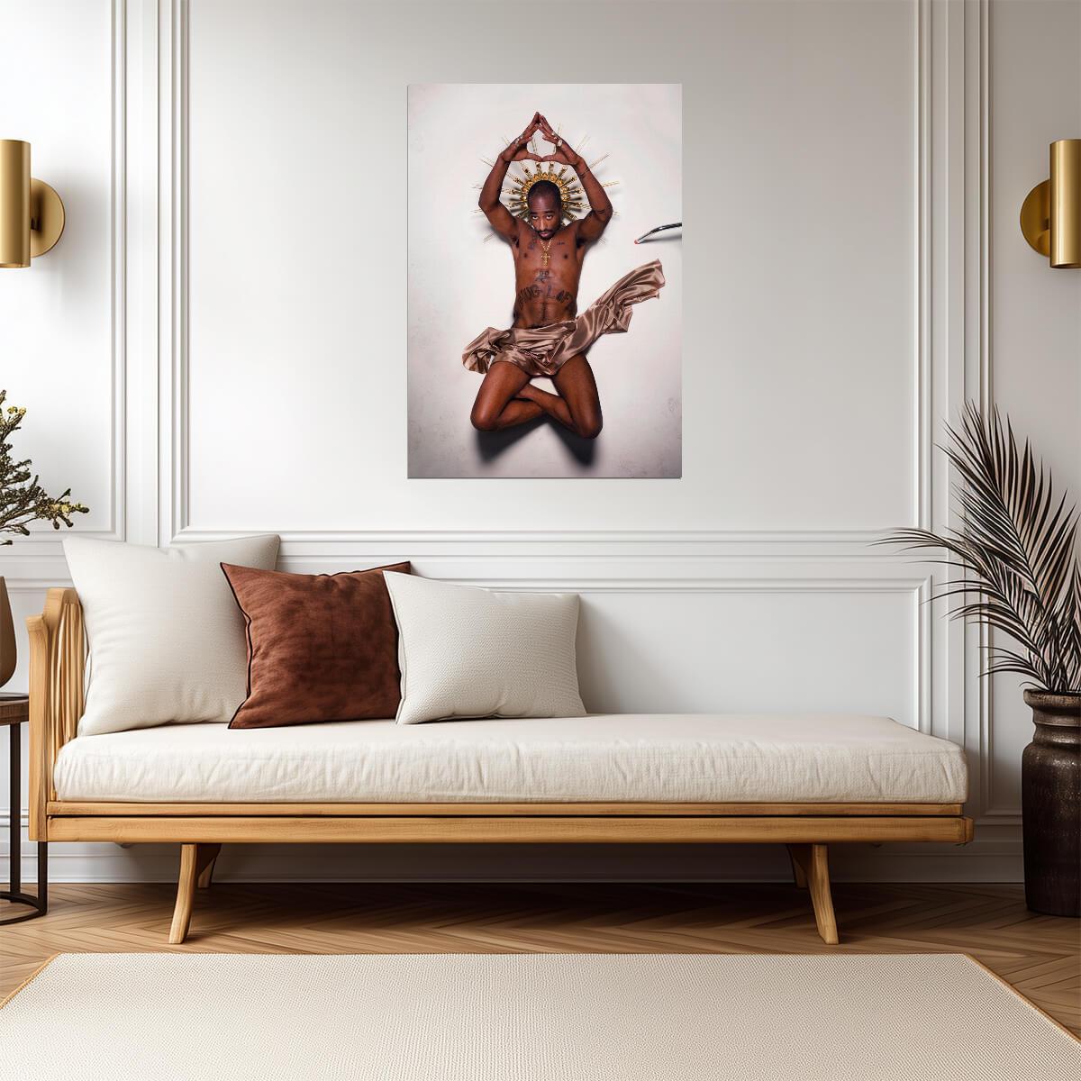 Tupac Shakur Halo Portrait Poster | Hip Hop Photo Print - Music Poster