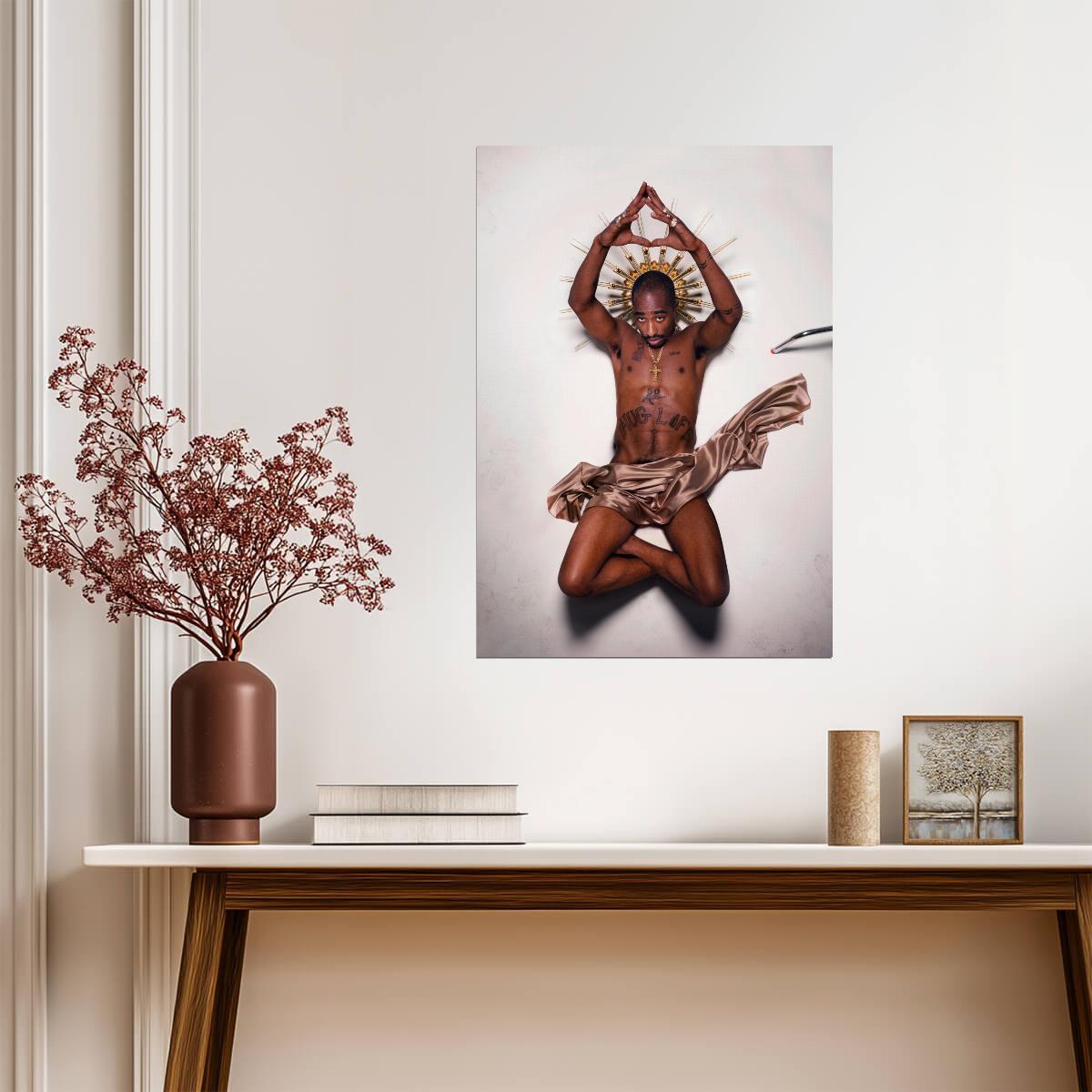 Tupac Shakur Halo Portrait Poster | Hip Hop Photo Print - Music Poster