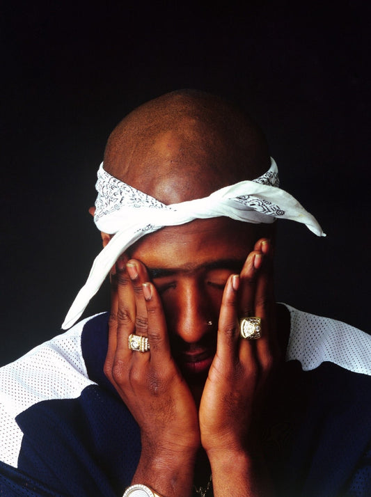 Tupac Shakur Poster | Hands Over Eyes Portrait Photo - Music Poster