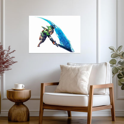 The Legend of Zelda: Skyward Sword Poster | Link with the Master Sword - Video Games Poster