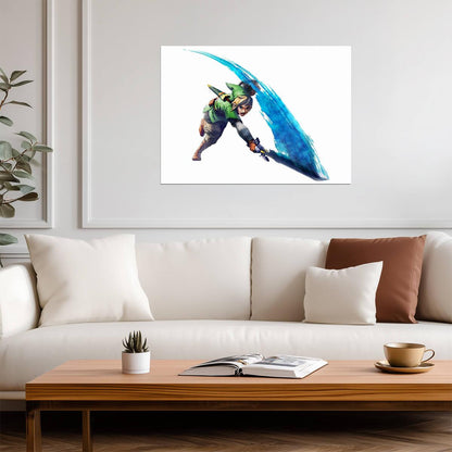 The Legend of Zelda: Skyward Sword Poster | Link with the Master Sword - Video Games Poster