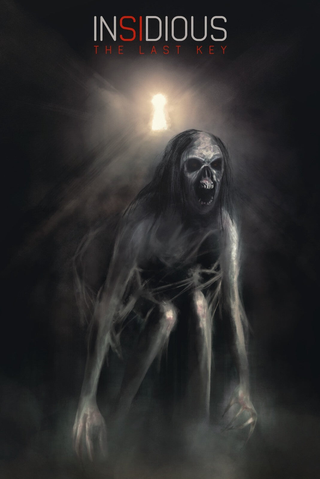 Insidious The Last Key Movie Poster | Skeletal Demon Beneath a Keyhole - Movies & TV Poster