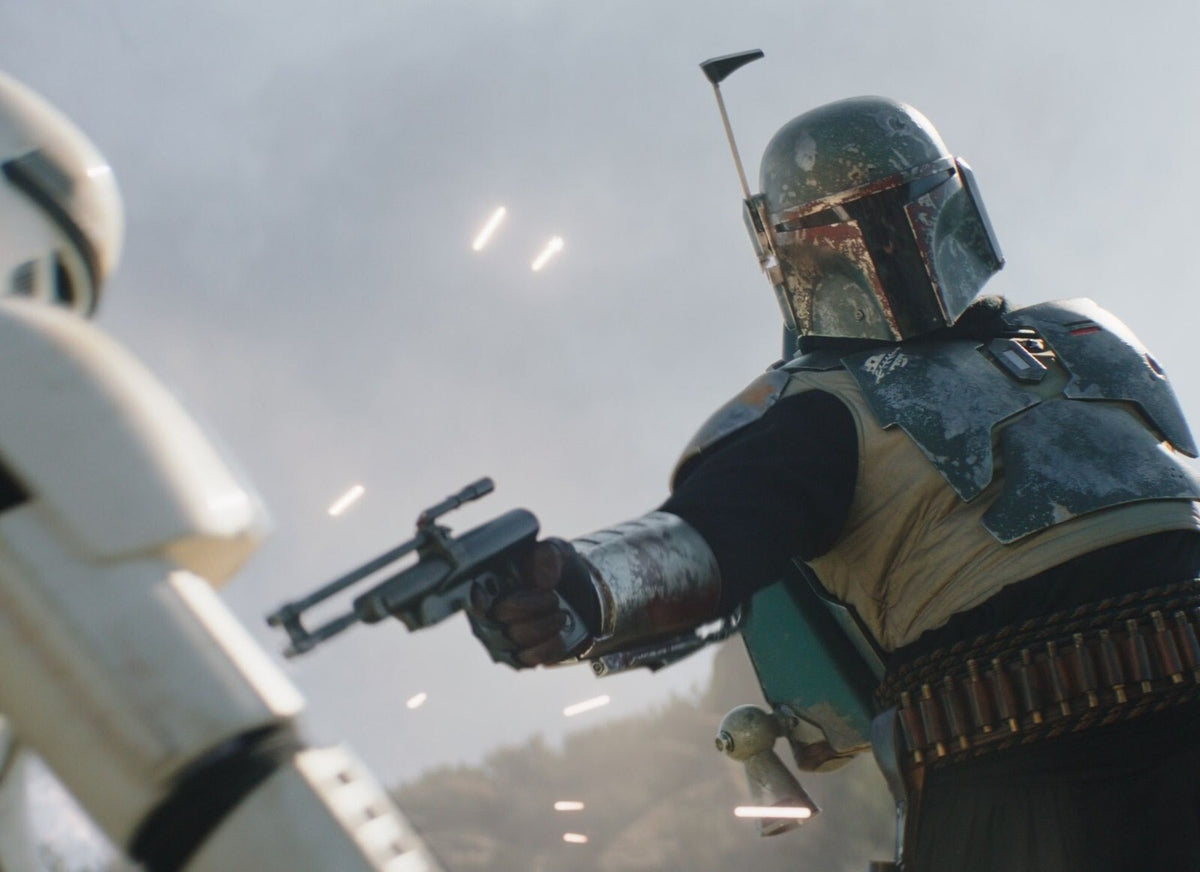 The Book of Boba Fett TV Series Poster | Boba Fett Facing a Stormtrooper - Movies & TV Poster